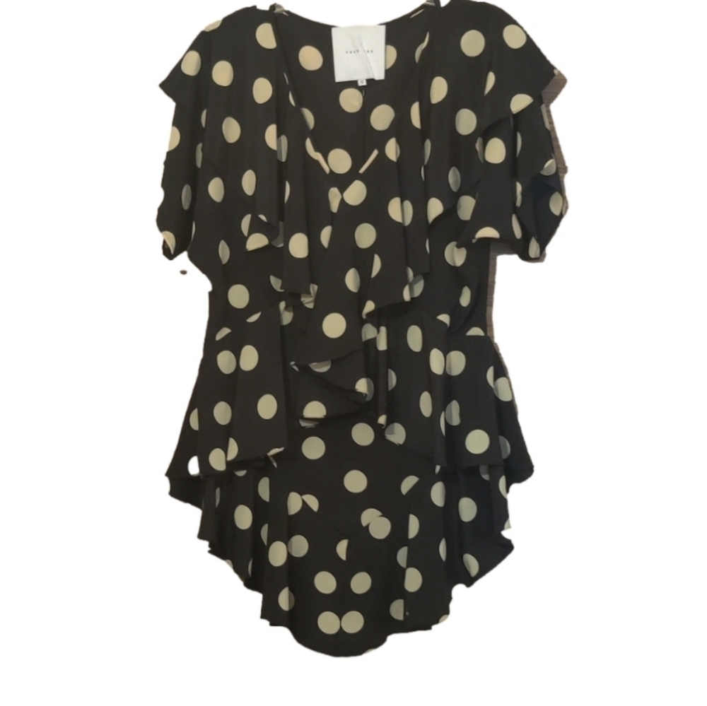 Naya Rea Women's Peplum Style Polka Dot Top Size 12